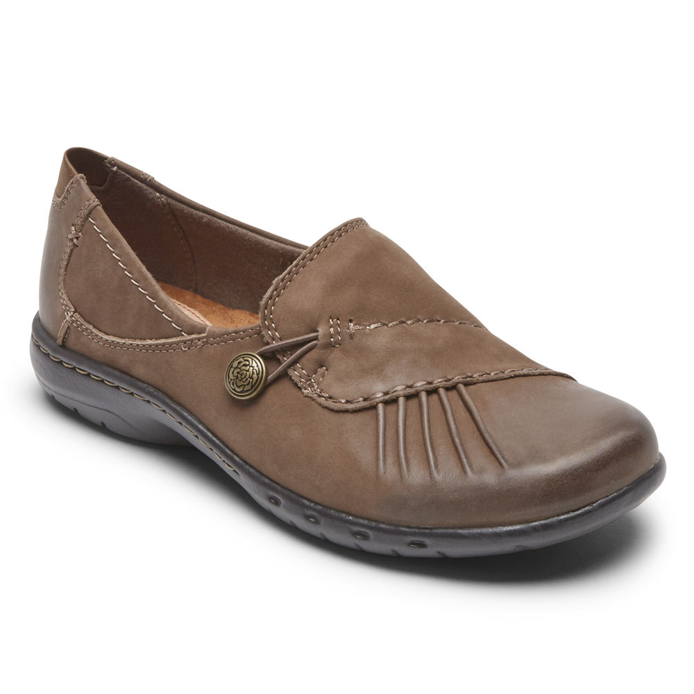 Rockport Singapore Womens Slip-On - Cobb Hill Paulette Brown - CU7245386